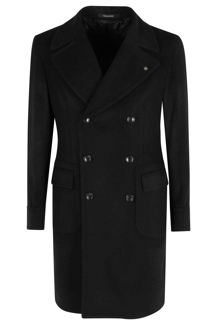 Tagliatore Double-Breasted Carlo Coat With Pointed Lapel And Back Vent