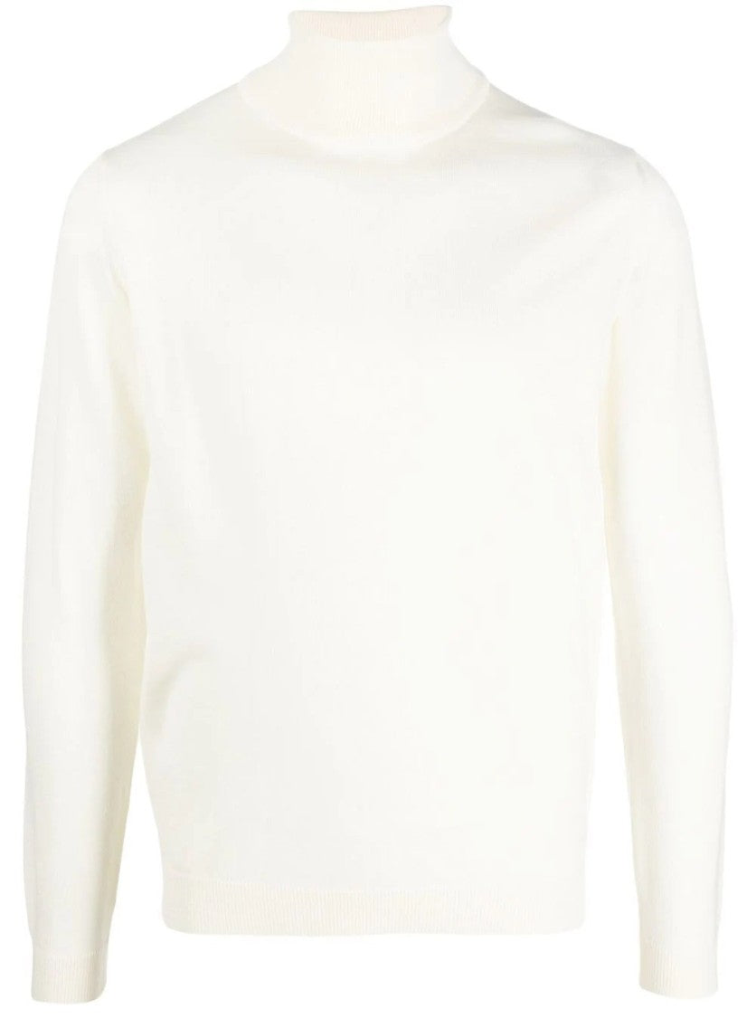 Roberto Collina White Turtleneck Sweater