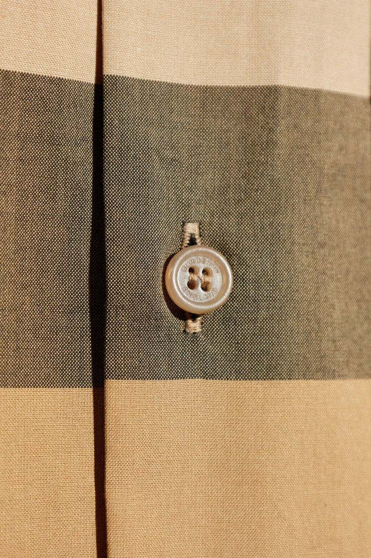 Burberry Short-Sleeved Beige Check Shirt