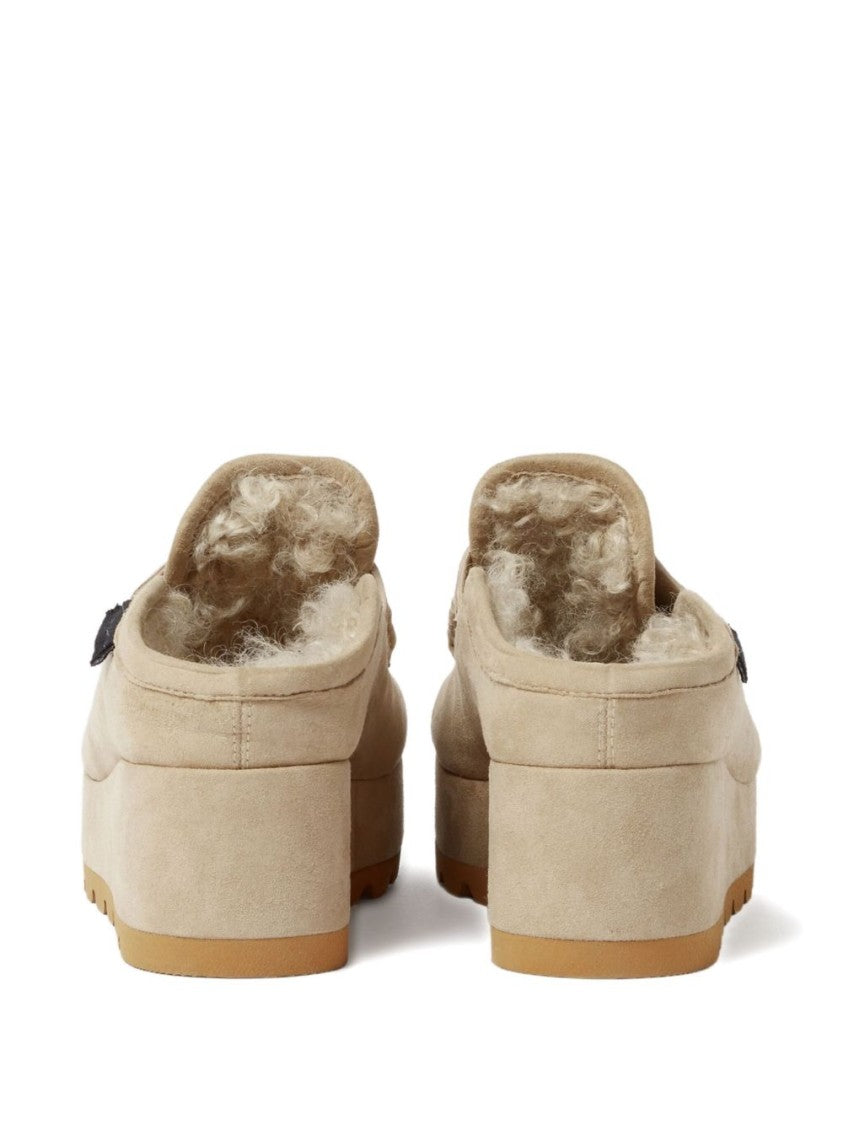 Stella Mccartney Moccasin-Inspired Beige Platform Sandals