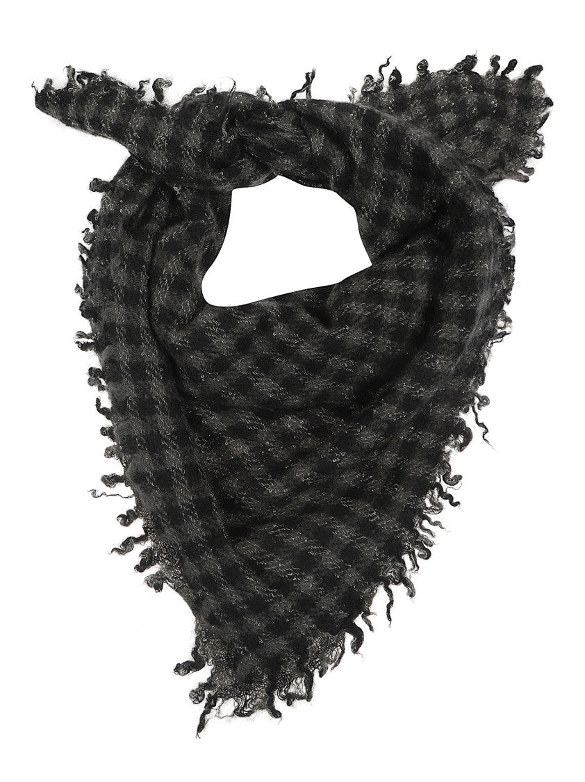 Faliero Sarti Cashmere-Silk Blend Scarf With Fringed Detailing