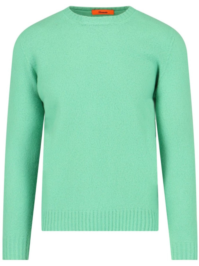 Drumohr Mint Green Wool Crew Neck Sweater