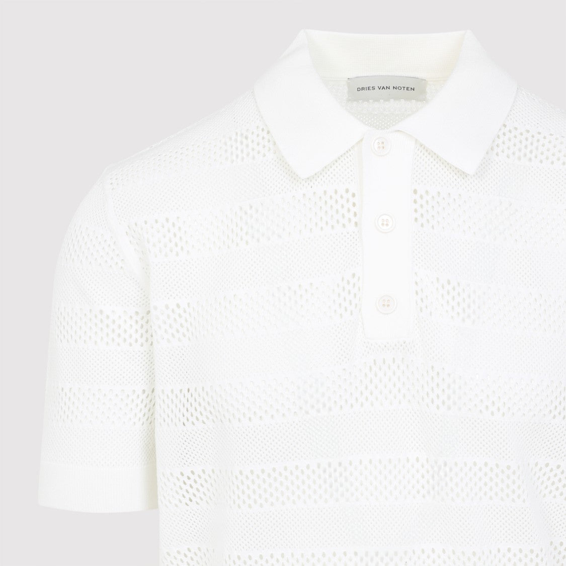 Dries Van Noten Mercy White Viscose Polo
