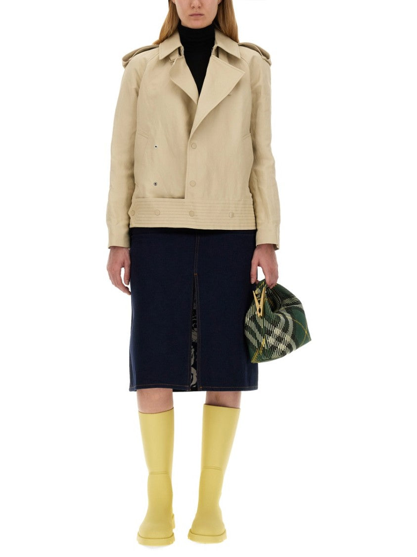 Burberry Structured Double-Breasted Trench Jacket