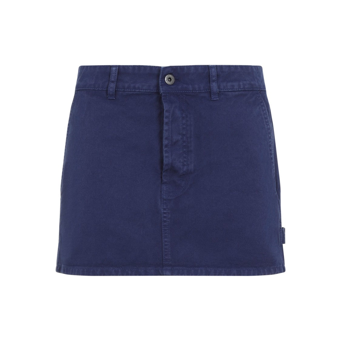 Miu Miu Classic Blue Cotton Skirt With Tailored Fit