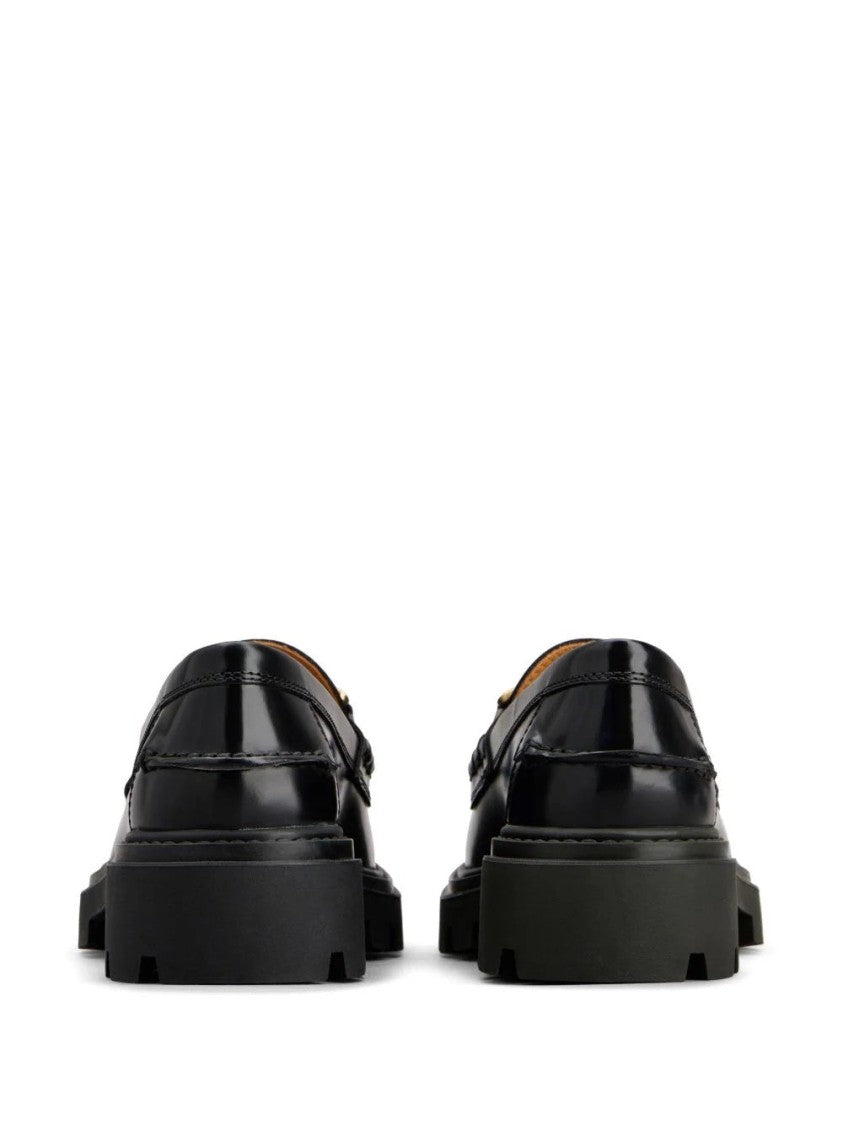 Tod's Leather Loafers With Gold-Tone Buckle