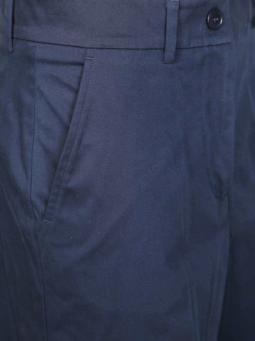 Max Mara Wide-Leg Cotton Trousers With High Waist