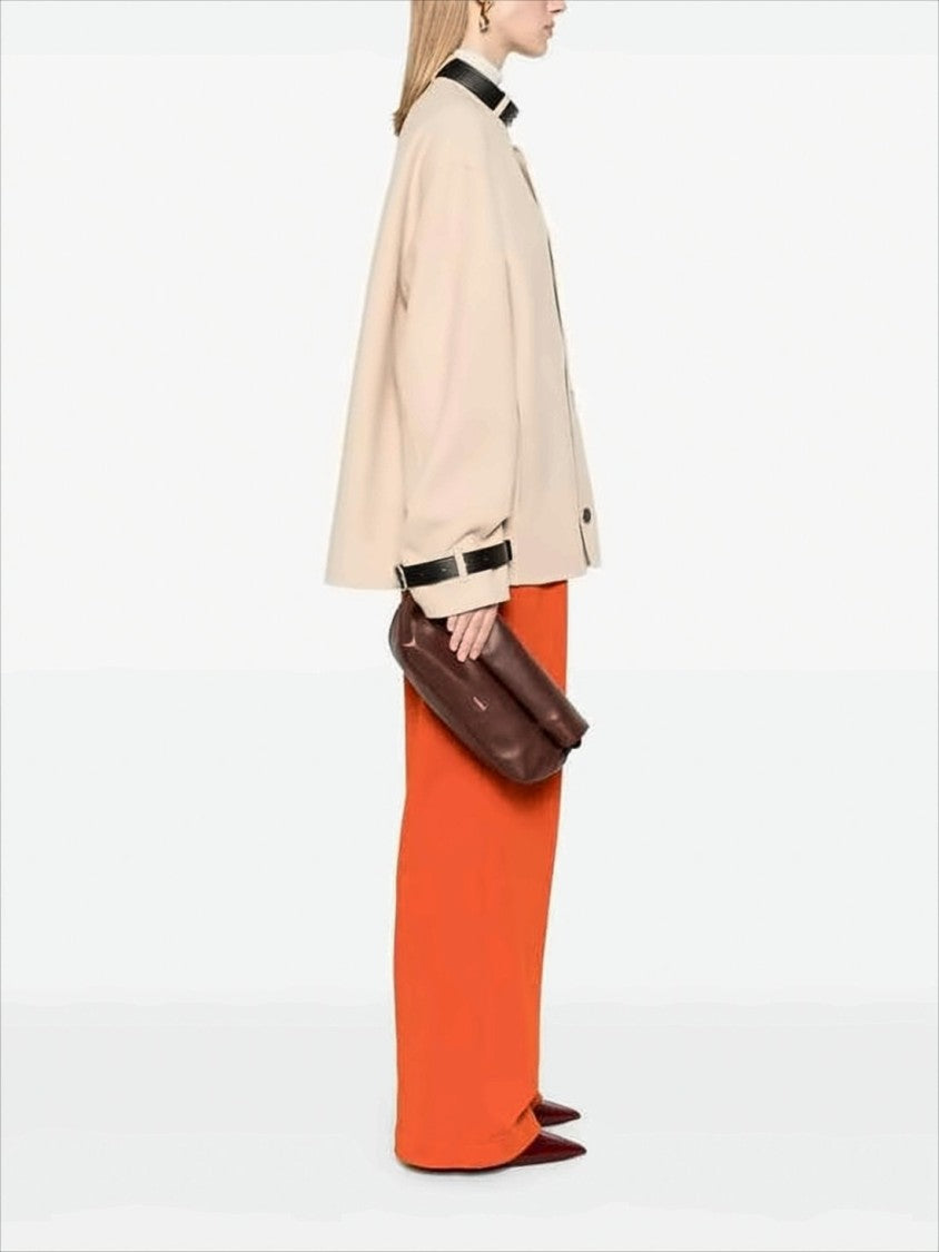 Jil Sander Elongated Crossbody Bag With Fold-Over Top Closure