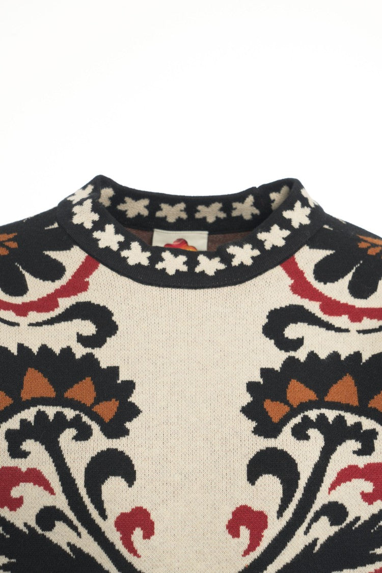 Farm Rio Patterned Knit Sweater