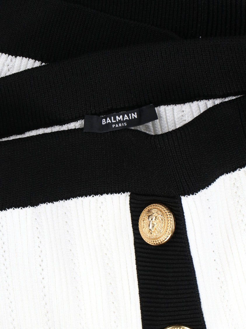 Balmain Viscose Blend Mini Skirt White