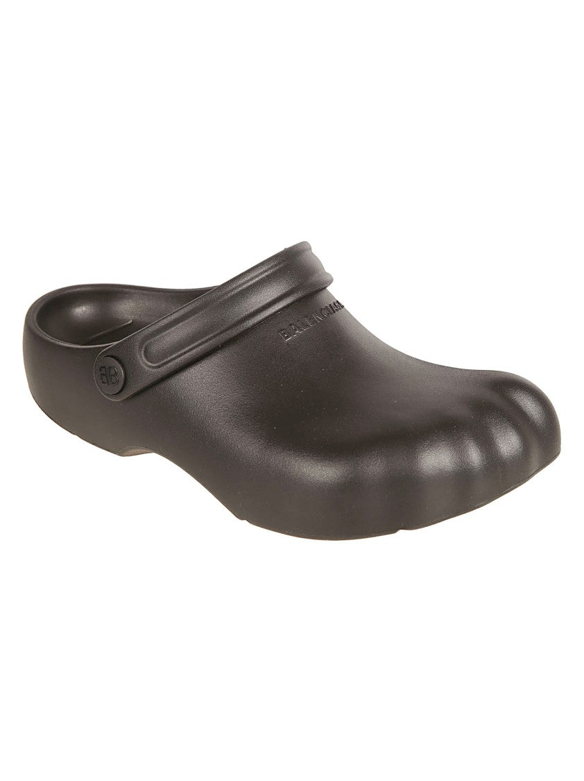 Balenciaga Black Slip-On Sandals