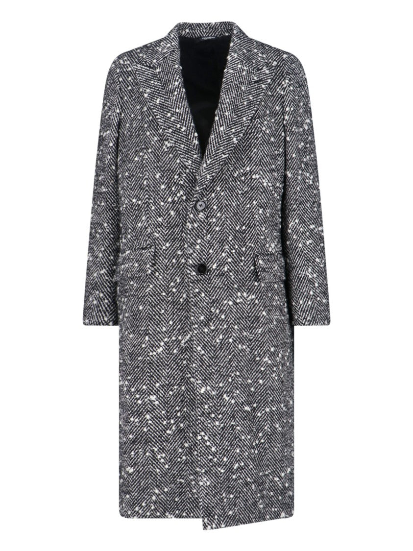 Dolce & Gabbana Double-Breasted Coat – Multicolor