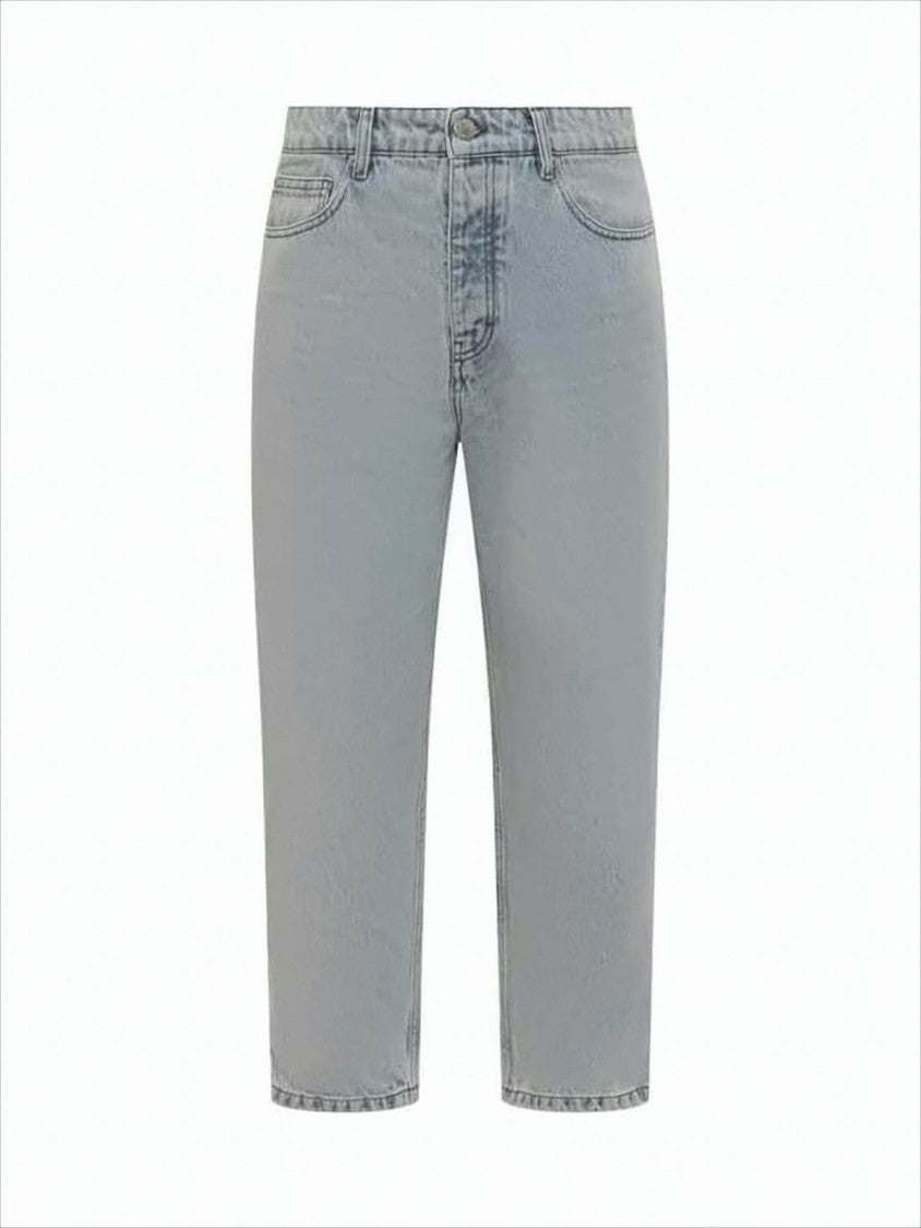Ami Light Wash Denim Pants With Classic Five-Pocket Design