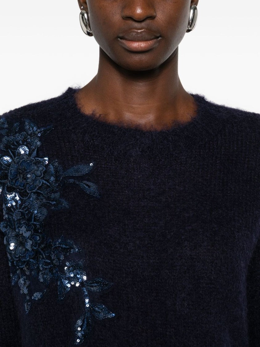 Blugirl Classic Knit Sweater With Round Neckline