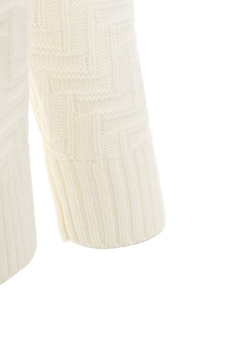 Paolo Pecora Structured Virgin Wool Cardigan With Classic Collar