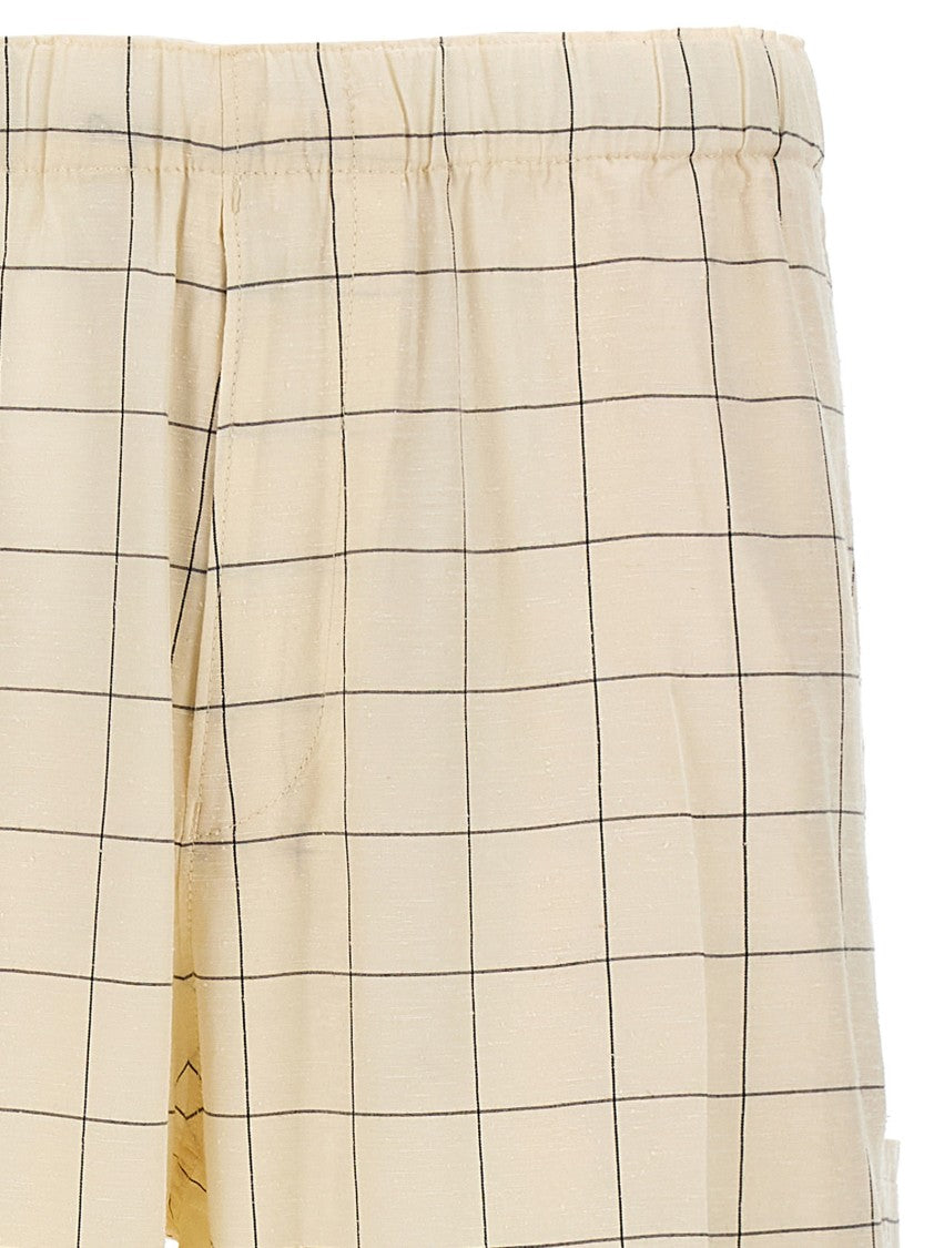 Undercover All-Over Checkered Pants With Elastic Waistband