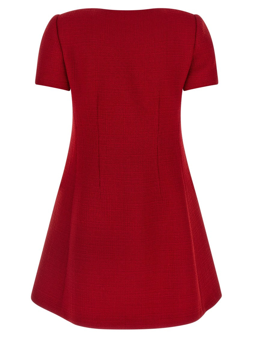 Valentino Garavani Flared Mini Dress With Bow Detail