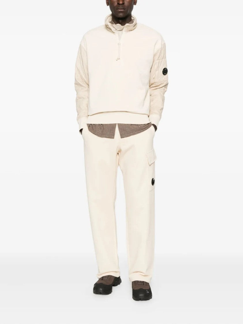 C.P. Company Half-Zip Quilted-Panel Sweatshirt
