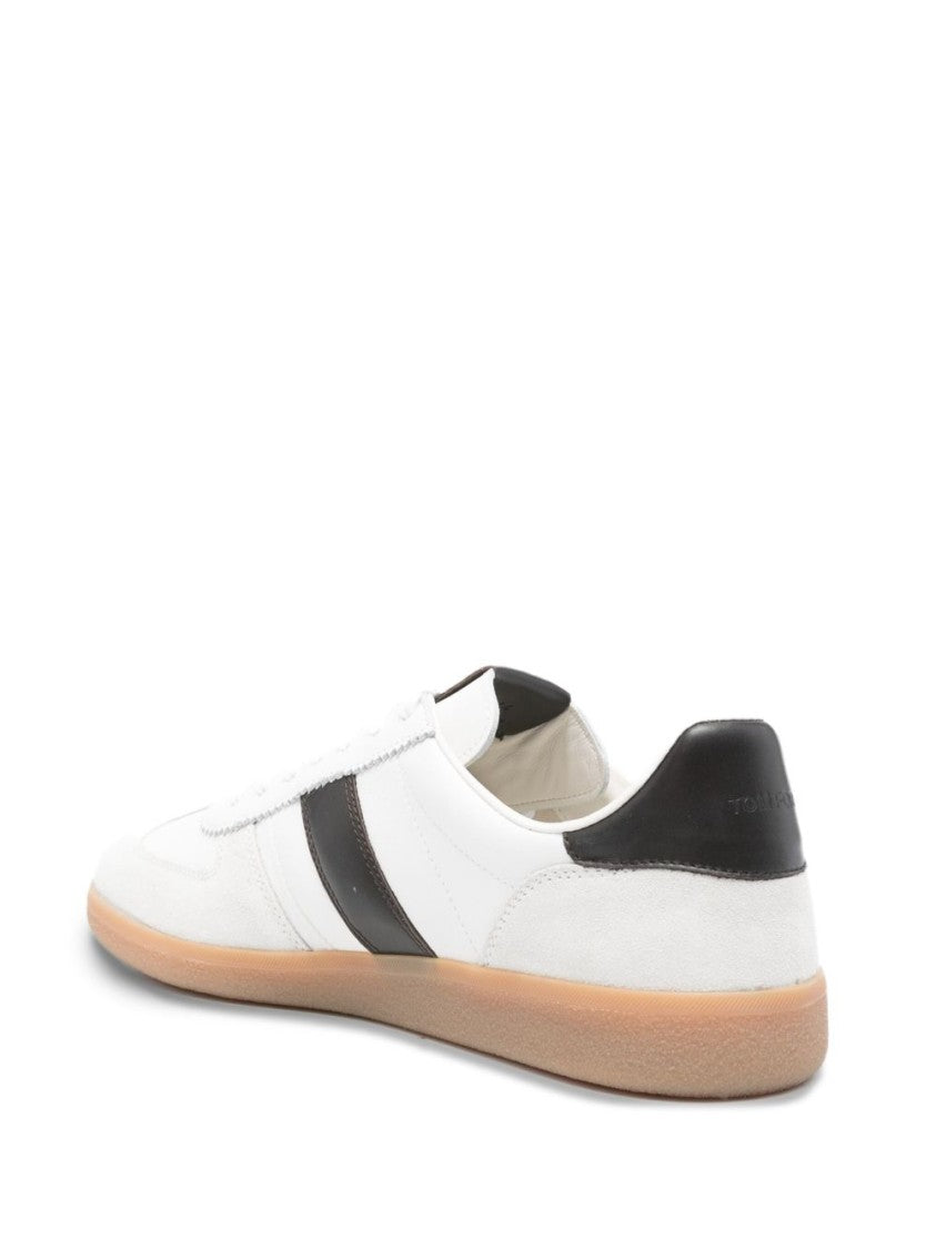 Tom Ford Bianco E Beige Low-Top Sneakers