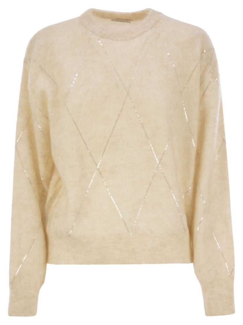 Brunello Cucinelli Mohair, Wool, Cashmere And Silk Sweater