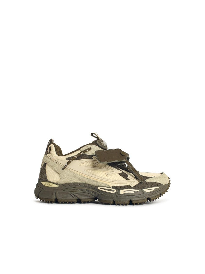 Off-White 'Be Right Back' Green Leather Blend Sneakers