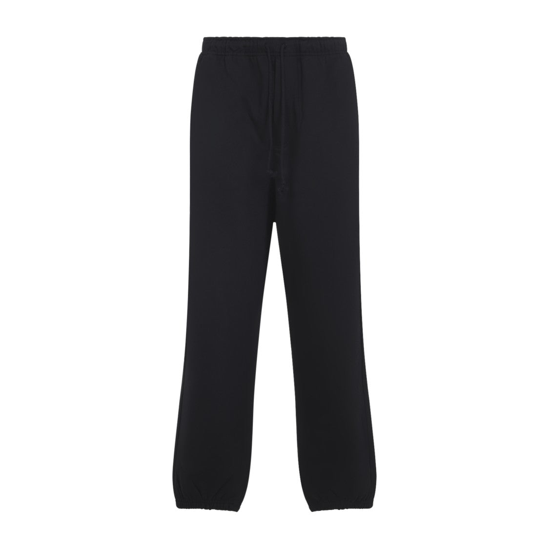 Y-3 Relaxed Fit Black Cotton Track Pants With Signature Logo