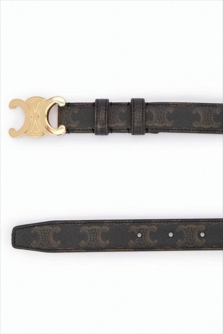 Celine Calfskin And Canvas Belt