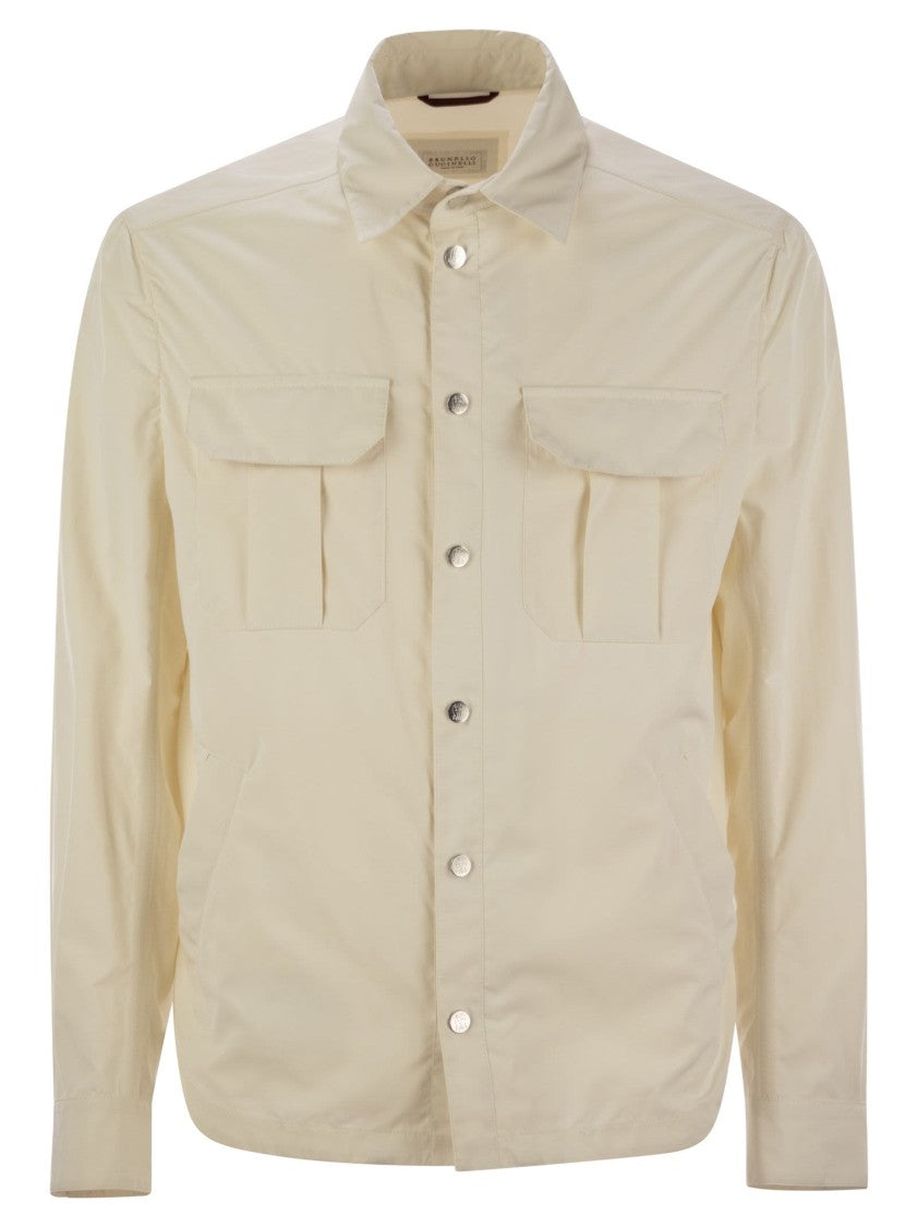 Brunello Cucinelli Shirt-Style Outerwear Unlined In Water-Repellent Microfibre
