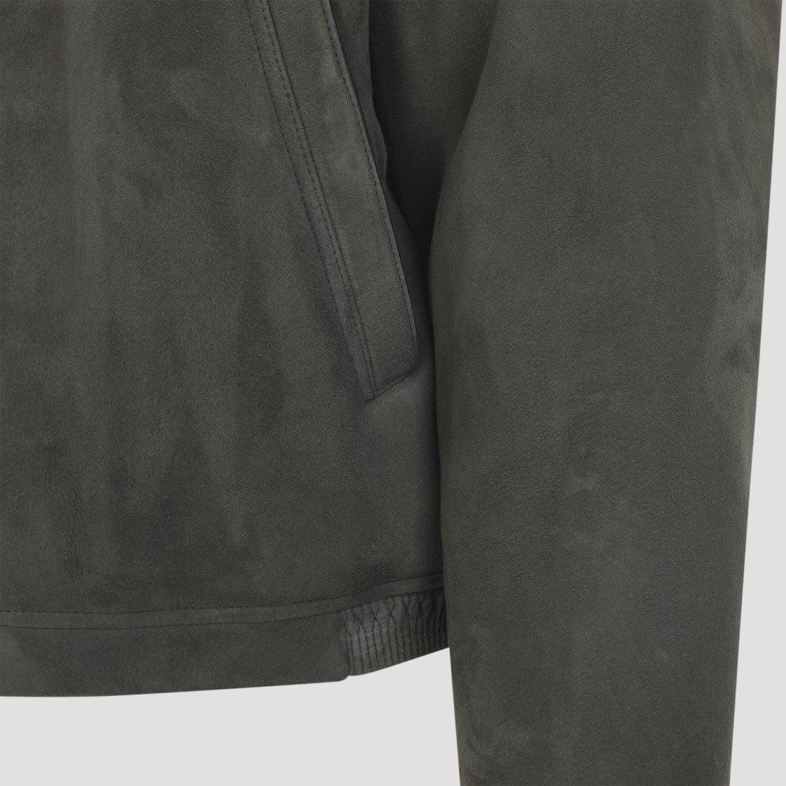 Berluti Dark Green Suede Lamb Leather Jacket