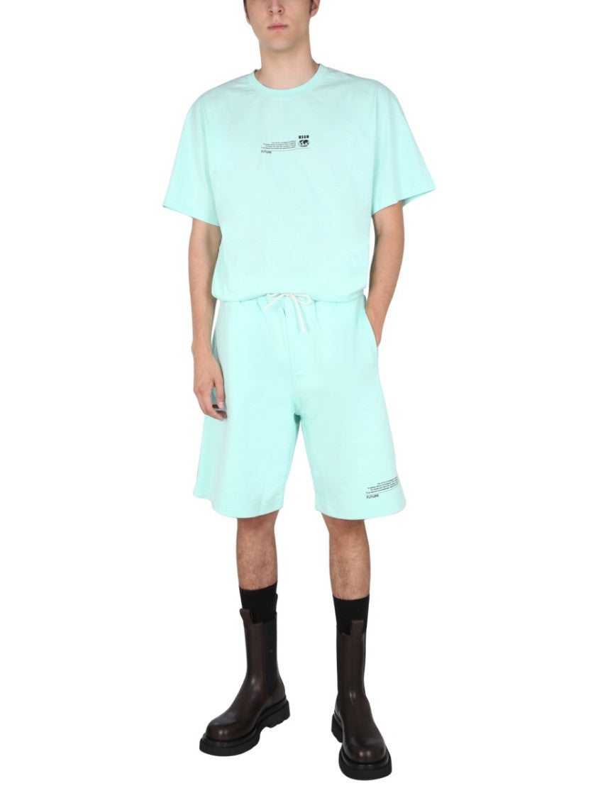 Msgm Fantastic Green Bermuda