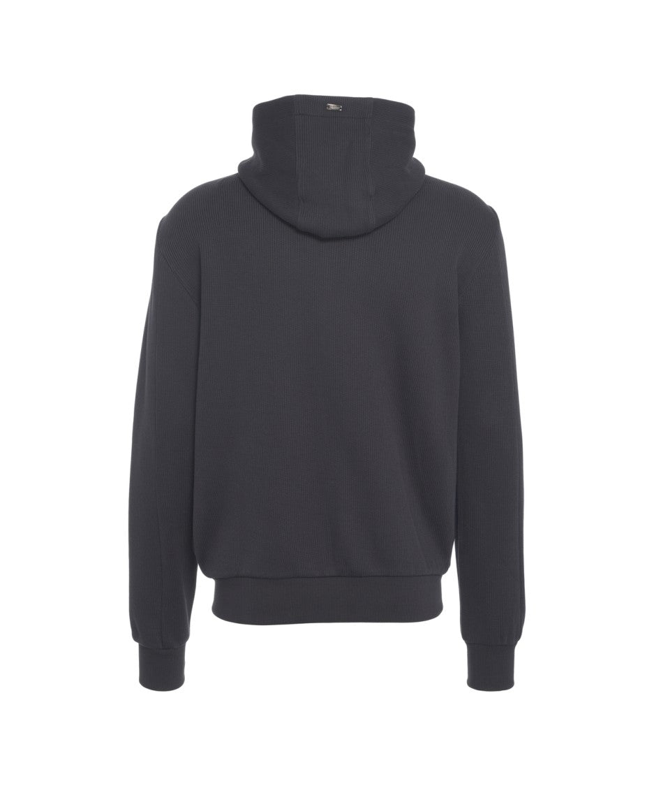 Herno Hooded Jacket With Zip Closure And Adjustable Features