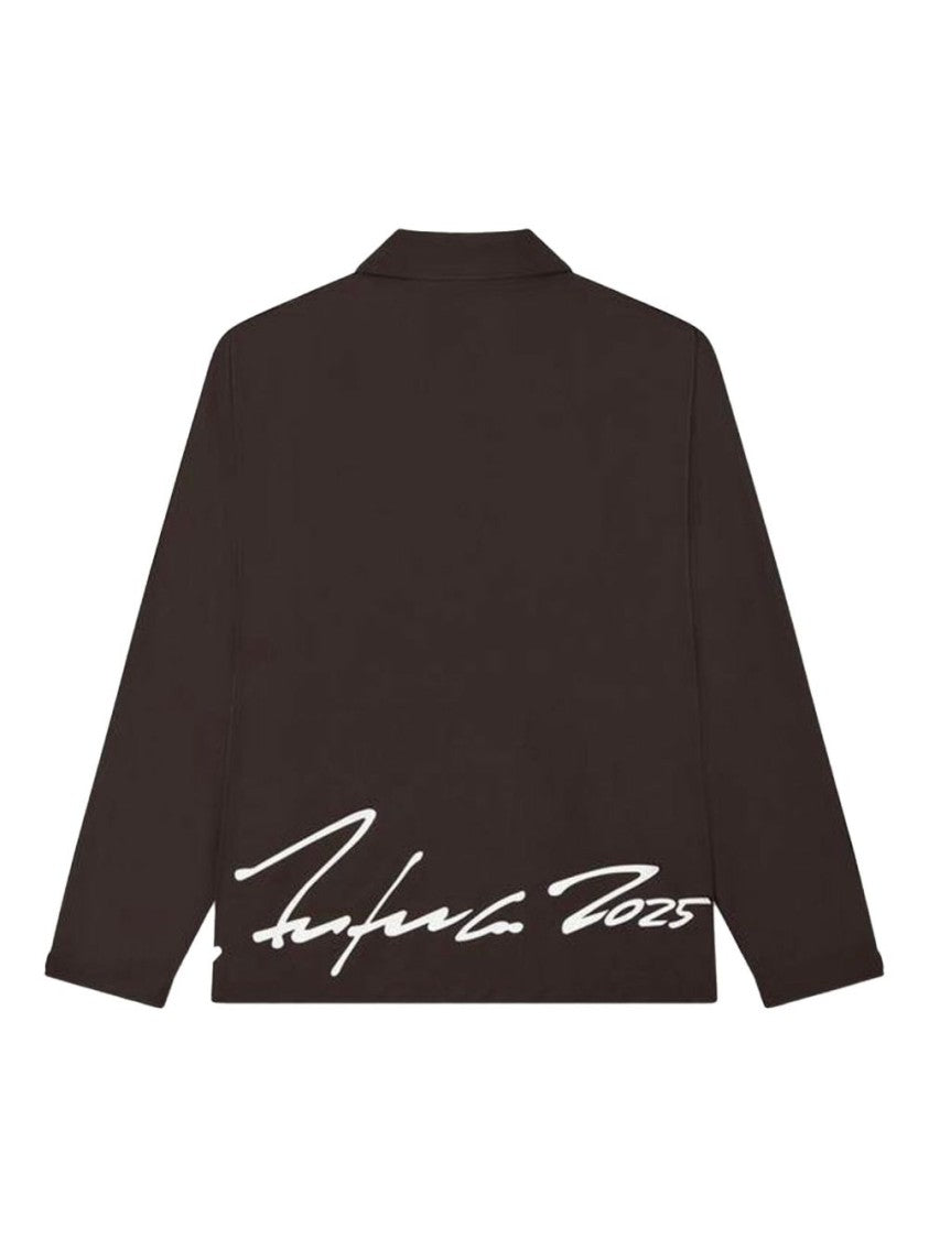 Kenzo Shirt Jacket With Floral Embroidery And Signature Detail