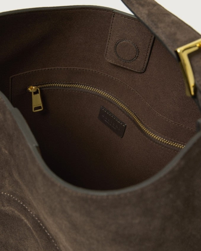Orciani Suede Shoulder Bag With Gold-Tone Hardware