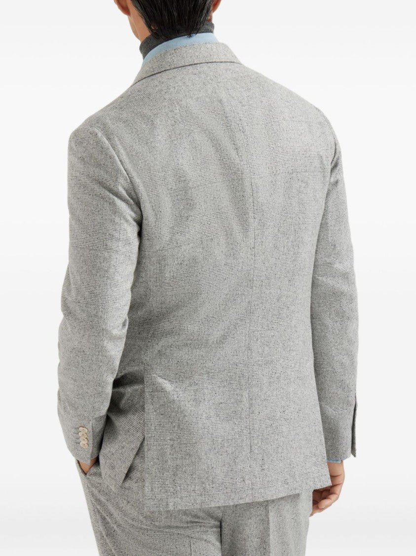 Brunello Cucinelli Deconstructed Grey Blazer