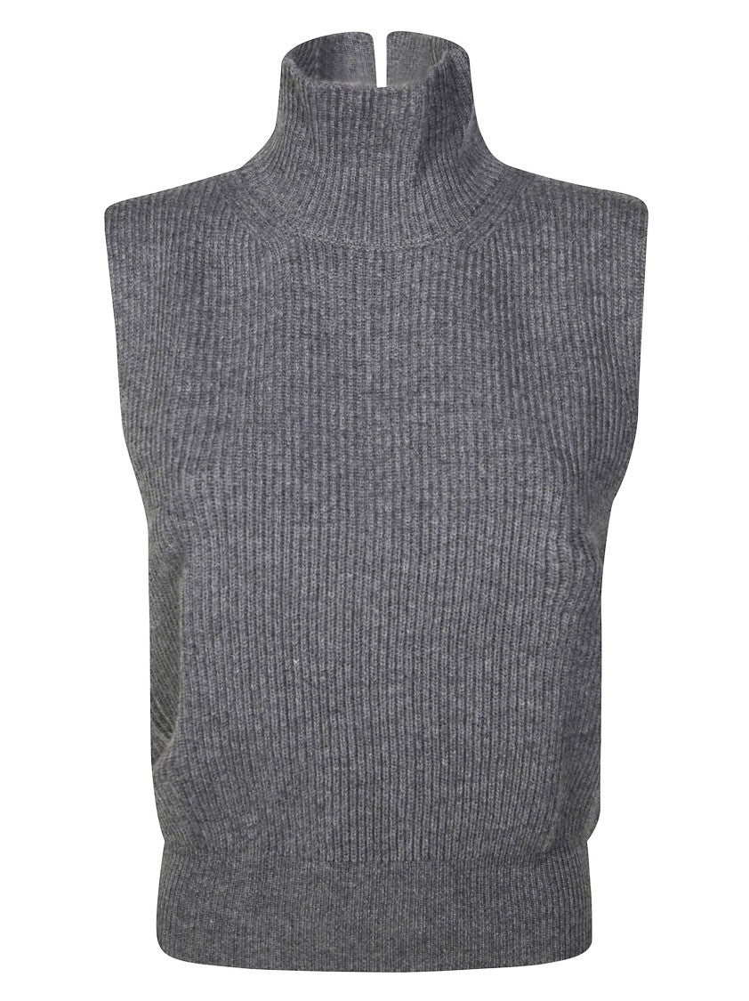 Dondup Cropped Sleeveless Turtleneck