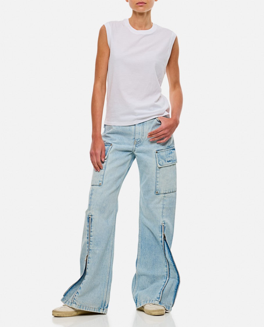 Stella Mccartney Front Zip Cargo Denim