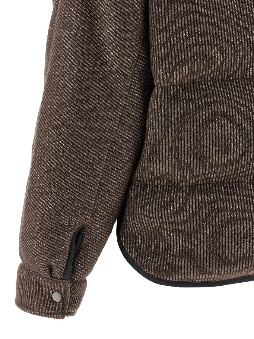 Brunello Cucinelli Lame Wool Down Jacket
