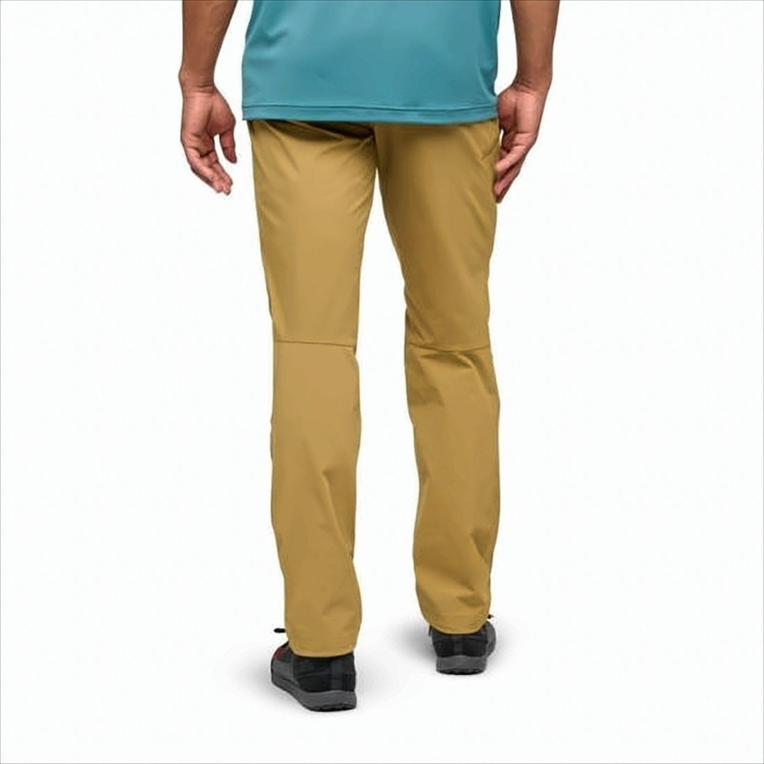 Black Diamond Straight Brown Pants With Fitted Waist And Adjustable Belt