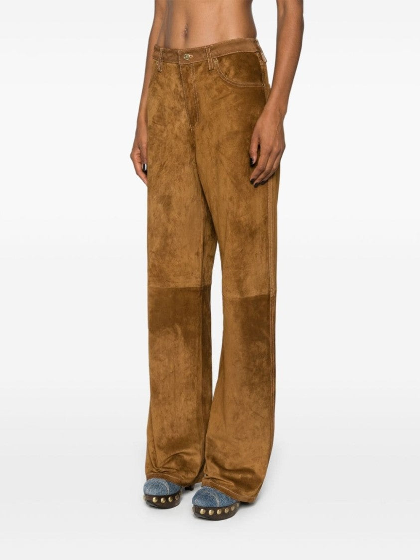 Golden Goose Journey Ws Leather Pant Straight Leg