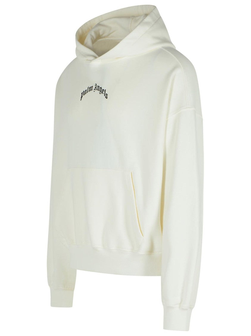 Palm Angels White Cotton Sweatshirt