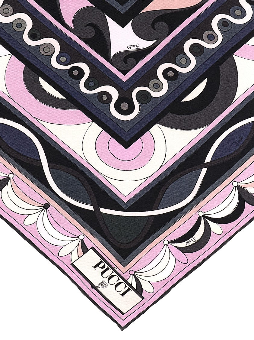 Emilio Pucci Triangle Pattern Silk Twill Bandeau