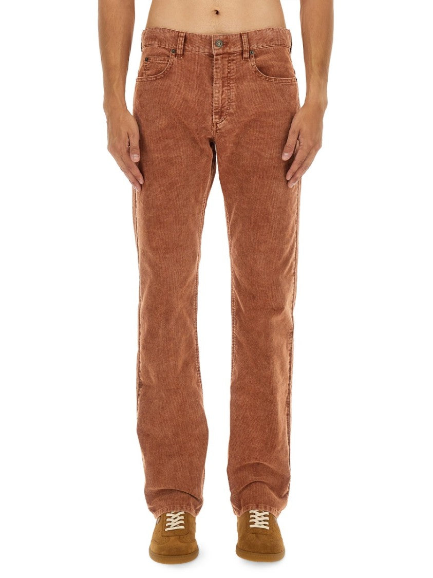 Isabel Marant Straight-Leg Corduroy Pants With Textured Finish