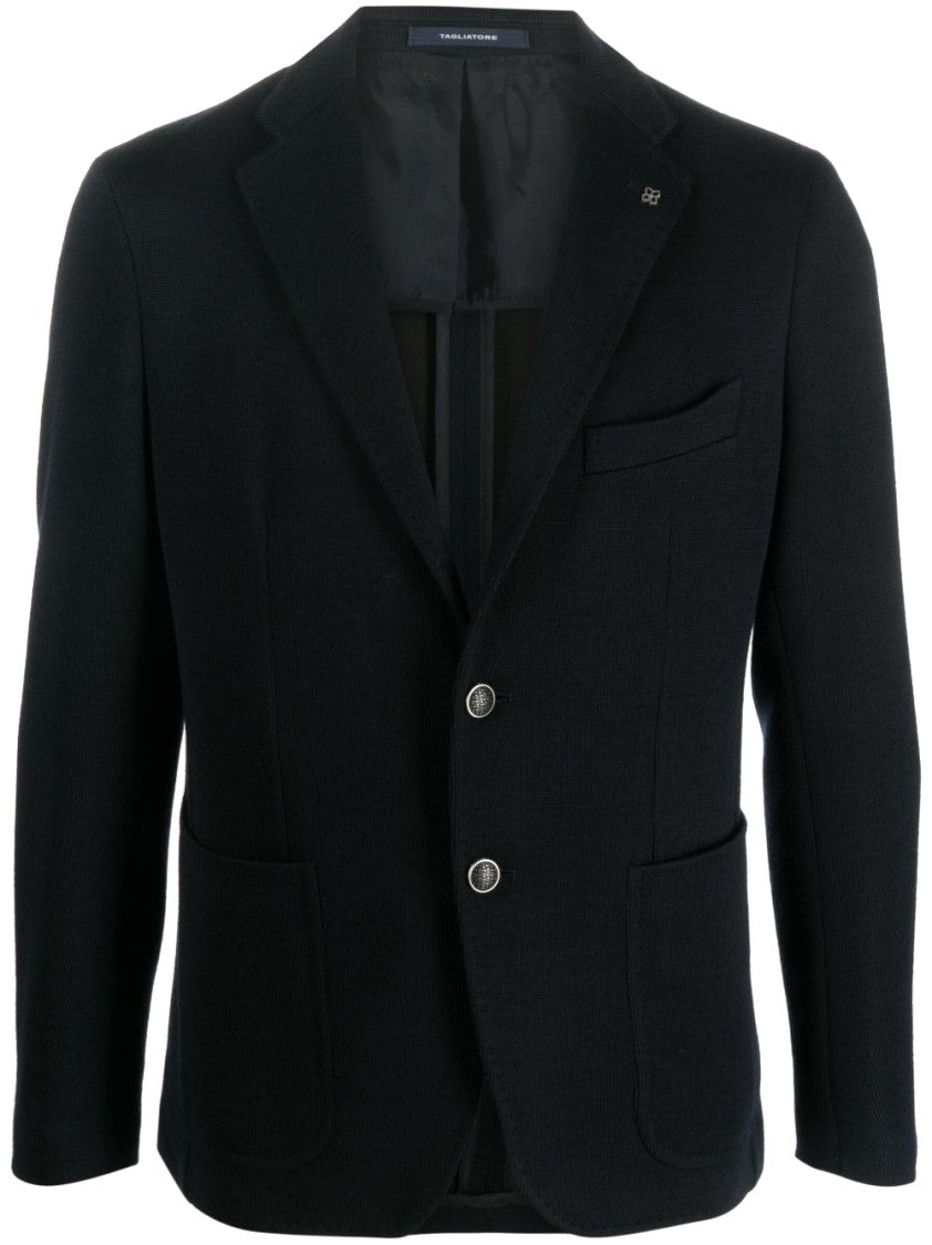 Tagliatore Tailored Blazer-Style Jacket With Textured Weave