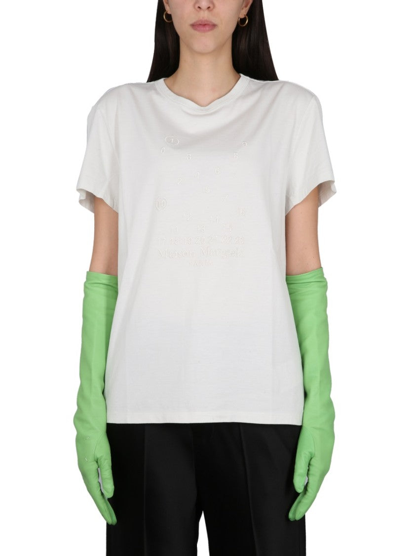 Maison Margiela T-Shirt With Logo Embroidery
