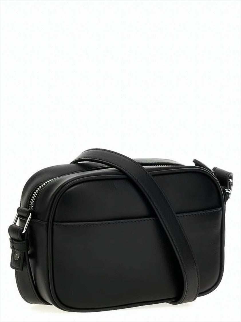 Courrèges Smooth Leather Crossbody Bag With Prominent Logo
