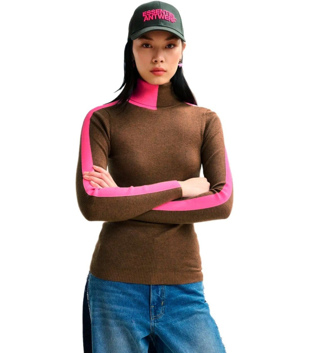 Essentiel Antwerp Iffort Bicolor Turtleneck Sweater
