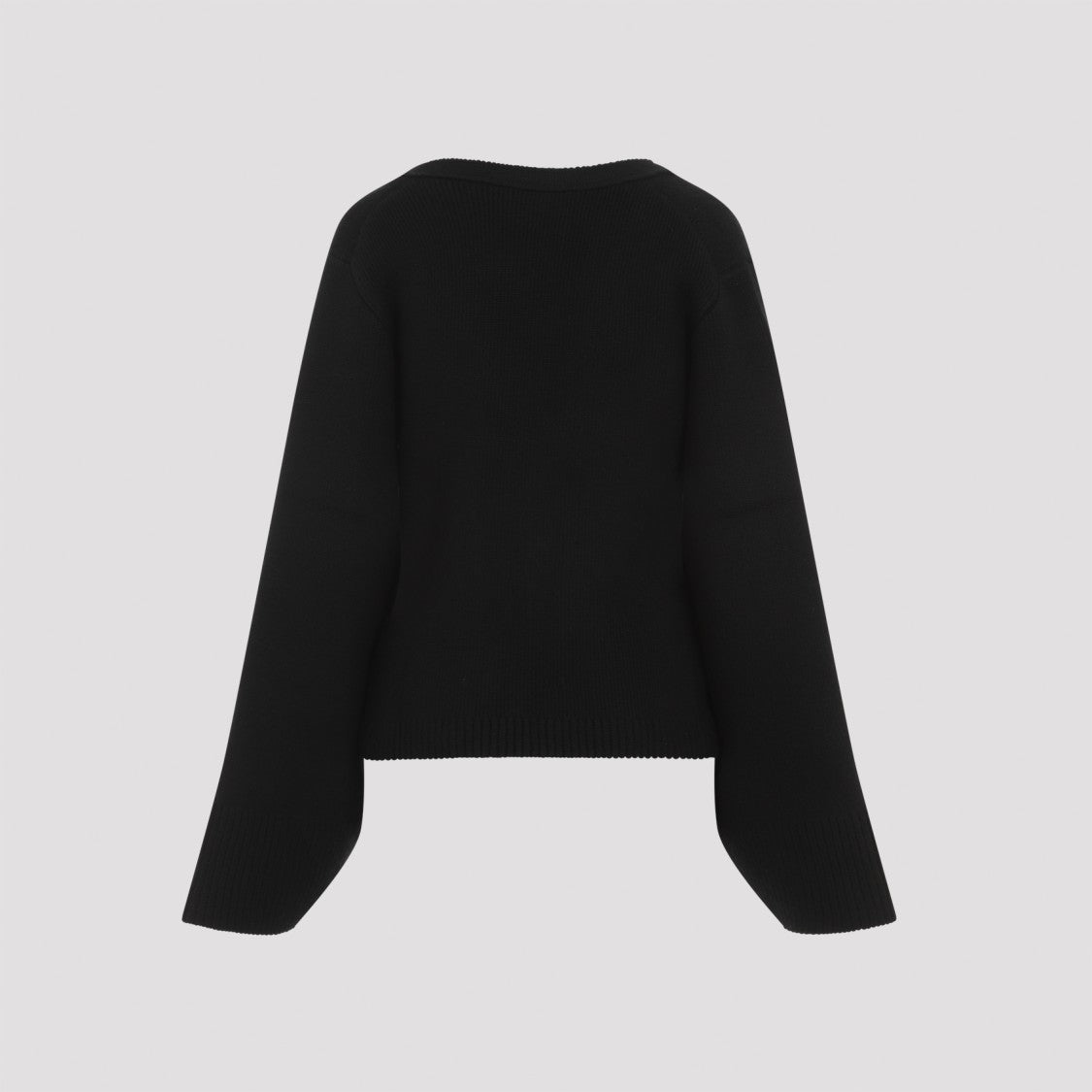 Khaite Scarlet Black Cashmere Cardigan