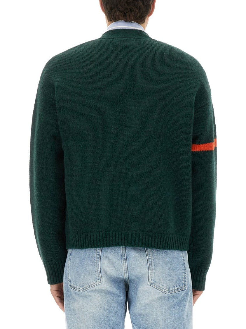 Polo Ralph Lauren Wool Cardigan With Deep V-Neck