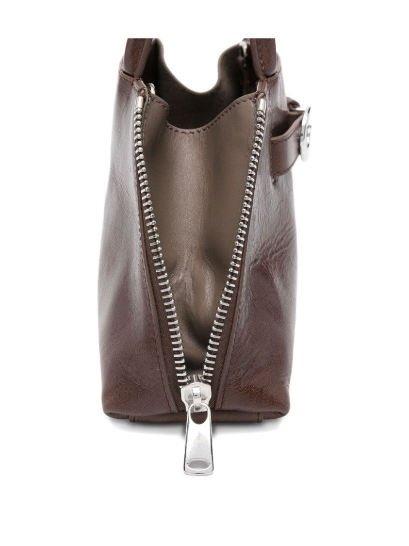Coperni Trapezoidal Brown Calfskin Handbag