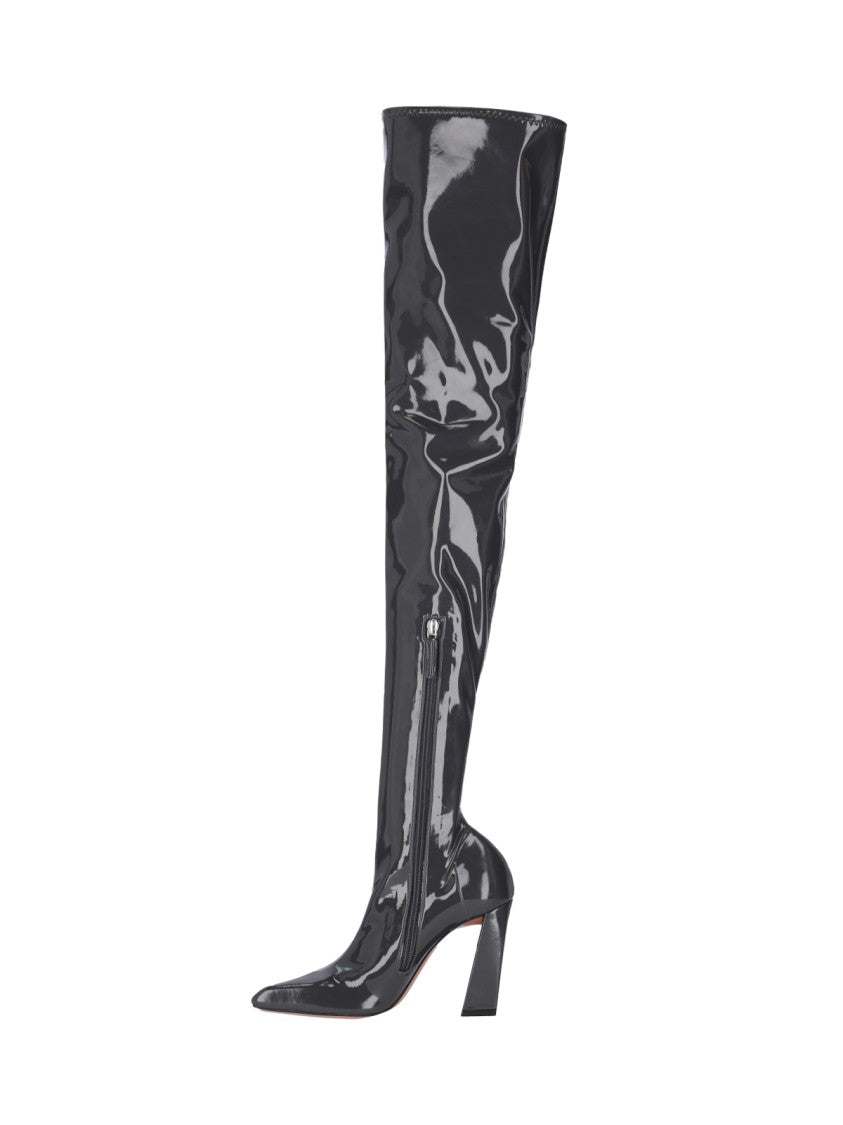 Amina Muaddi "Marine" High Boots